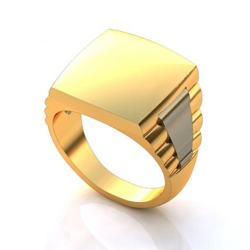 Кольцо печатка золото