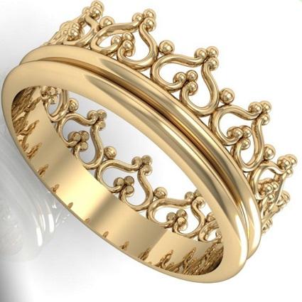 С чем носить мужское золотое кольцо Корона