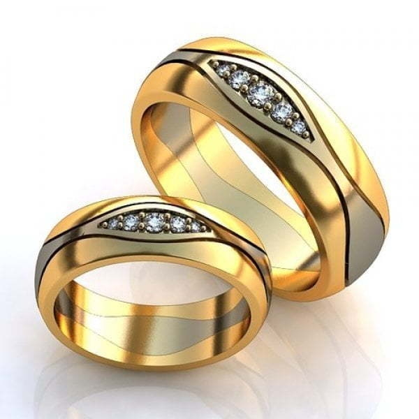 Парные кольца с бриллиантами