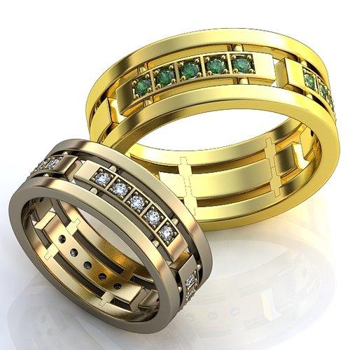 Эксклюзивные обручальные кольца из золота с бриллиантами