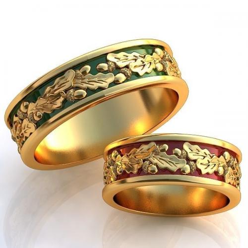 Обручальные кольца с красным золотом