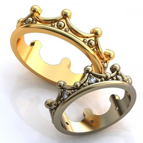 Мужские кольца в виде короны